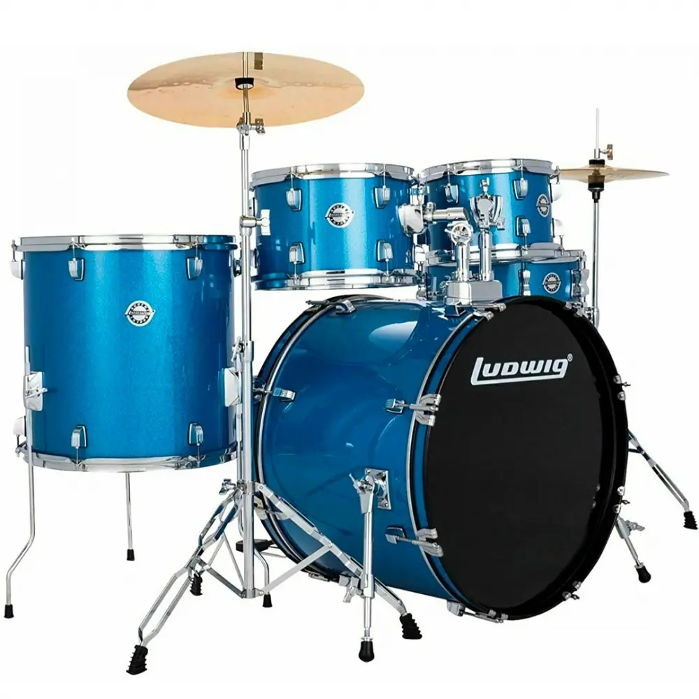 Ludwig LC19519 Batería Accent Azul Con Banco y Platillos