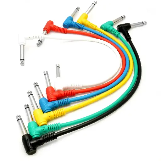 [CAB6] Only Music CAB6 Set De 6 Cables Efectos Con Conectores De 6.3 mm