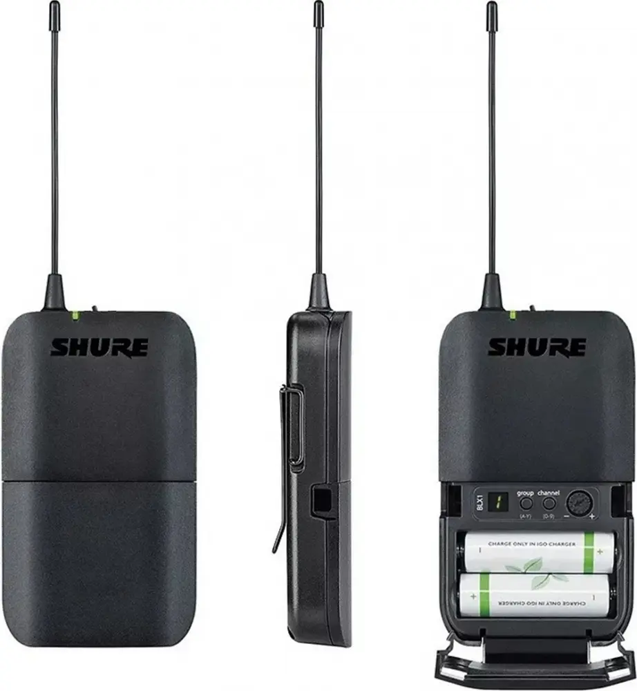 Shure BLX1 Transmisor Inalámbrico Body Pack Con Antenas