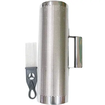 [GUIROMT124] Only Music GUIROMT124 Güiro Metalico Cromado De 12" X 4" Con Agarradera Y Escobilla Metálica