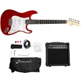 [TD1631RED] Only Music TD1631RED Paq. D/Guit. Elect. C/Amplif. De 15 W C/Funda Y Tahalí Sin Afinador