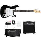 [TD1631BLK] Only Music TD1631BLK Paq. D/Guit. Elect. C/Amplif. De 15 W C/Funda Y Tahalí Sin Afinador