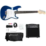 Only Music TD1631BLU Paq. D/Guit. Elect. C/Amplif. De 15 W C/Funda Y Tahalí Sin Afinador