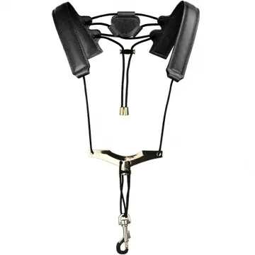 [TPS016] Only Music TPS016 Tahalí para Saxofón de Piel Negro Tipo Hombrera