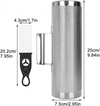 [GMLP5] Only Music Güiro Metálico Con Raspador de 25X7.5 Centímetros