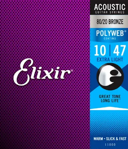 [11000] Elixir 11000 Encordadura para Guitarra Eléctrica Calibre 10-47 Poliweb