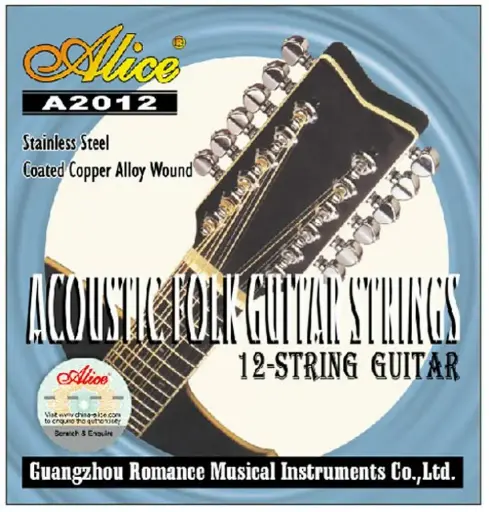 [A2012] Alice A2012 Encordadura para Guitarra de 12 Cuerdas 