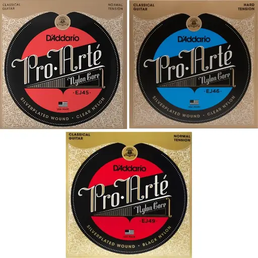 D'Addario EJ45 EJ46 EJ49 Encordadura Pro-Arte para Guitarra Clásica