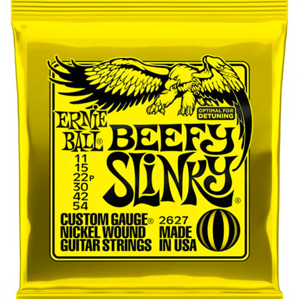 Encordadura 11-54 Para Guitarra Eléctrica Ernie Ball Beefy Slinky 2627 