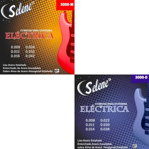 Selene Encordadura para Guitarra Eléctrica .008 - .038 / .009  .042