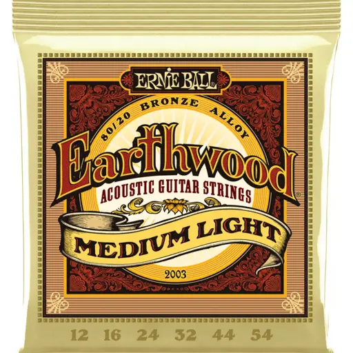 [2003] Ernie Ball Earthwood 2003 Encordadura Bronce para Guitarra Electroacústica Calibres 12-54