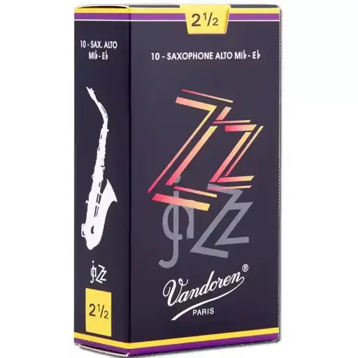 [SR4125] Caña Vandoren Negra ZZ SR4125 Caña 2.5 Para Saxofón Alto 