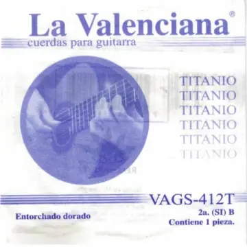 [VAGS412T] La Valenciana VAGS412T Segunda Cuerda de Titanio para Guitarra Acústica
