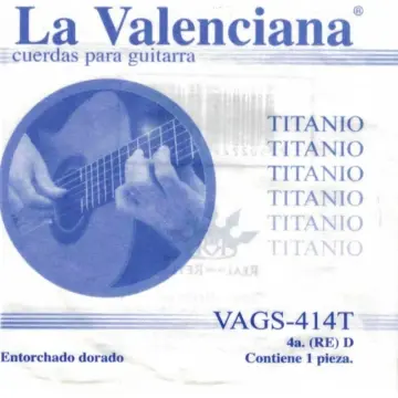 [VAGS414T] La Valenciana VAGS414T Cuarta Cuerda de Titanio para Guitarra Acústica