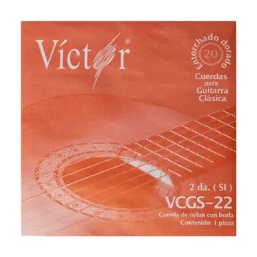 [VCGS22] Víctor VCGS22 Segunda Cuerda de Nylon Negro para Guitarra con Borla