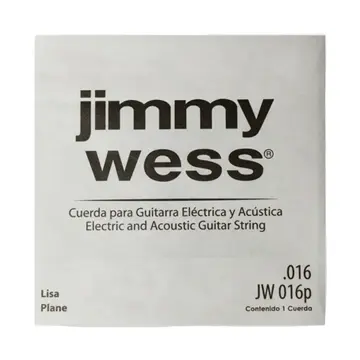 Jimmy Wess JW016P Cuerda 0.16 para Guitarra Eléctrica y Acústica