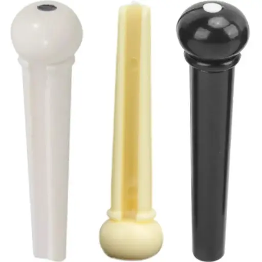 End Pin para Guitarra Acústica Blanco Crema Negro Alice 