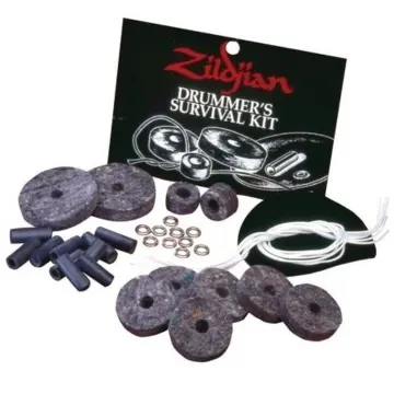 [P0800] Zildjian P0800 Paquete Con Fieltros Variados Arandelas Mangos y Lazo Baterista Drummers Survival