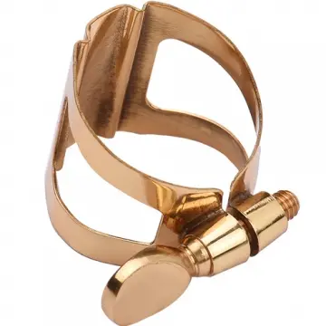 [ASS2G] Only Music ASS2G Abrazadera De Metal Dorado Para Boquilla De Saxofón Soprano
