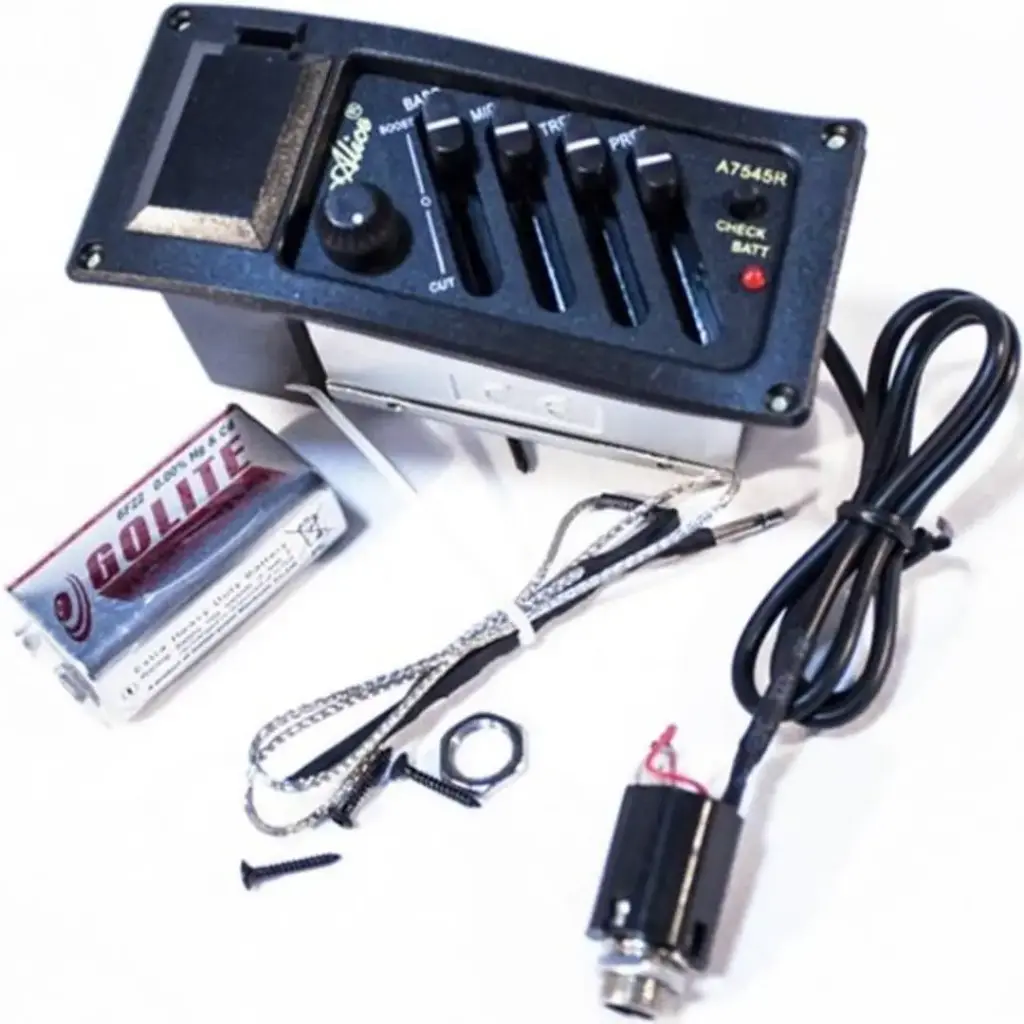 Alice EQA7545R Pastilla Para Guitarra Acústica Con Ecualizador 4 Bandas