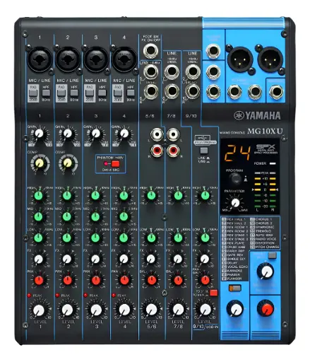 [MG10XU] Yamaha MG10XU Mezcladora Yamaha Análoga De 10 Canales con Efectos USB