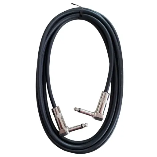 [CPPE1MBLK] Only Music CPPE1MBLK Cable Plug Escuadra 6.3mm a Plug Escuadra 6.3mm Monoaural 1 Metro