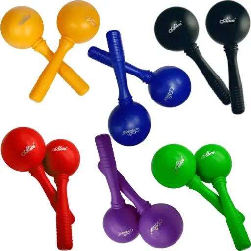 Maraca cabeza redonda de Plastico Alice A045